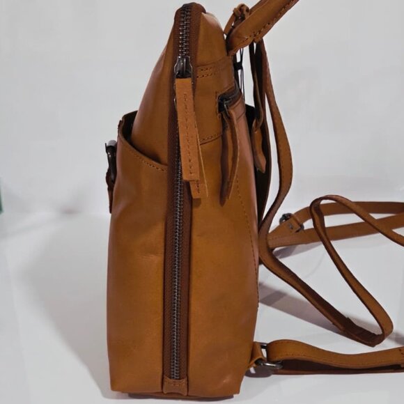 NWT Spikes & Sparrow Leather Backpack - Texas - Tan Brown - Picture 3 of 8